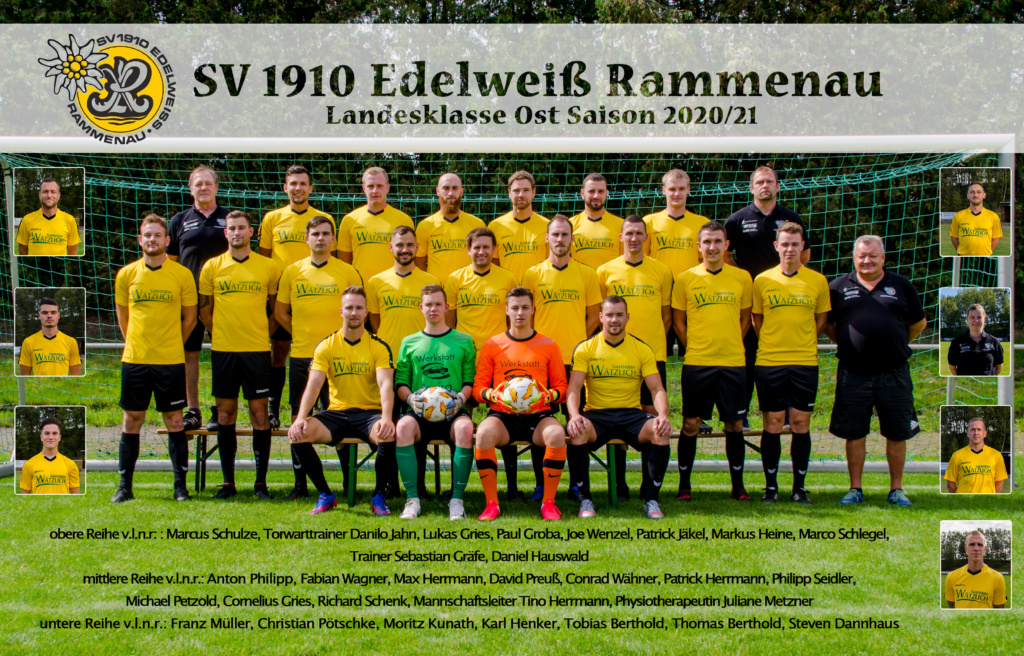 Mannschaftsfoto 2020-21 Edelweiß Rammenau