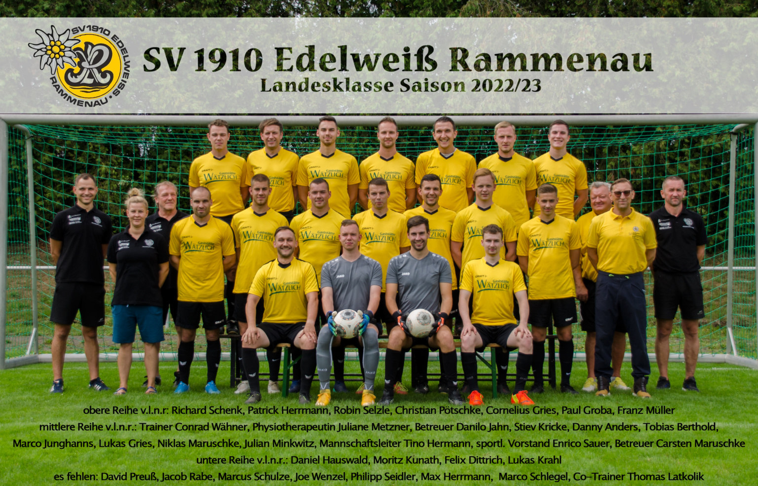 1. Männermannschaft - SV 1910 Edelweiß Rammenau E.V.